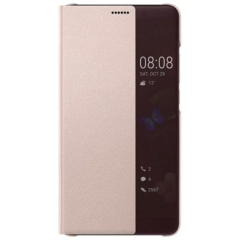 Оригинальный huawei mate 10 чехол умный вид Окно Флип кожаный Пробуждение и замок