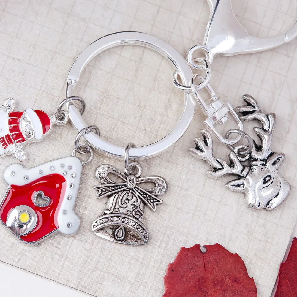 Doreen Box Брелок и кольцо для ключей Рождественский Снеговик Олень дом колокольчик с