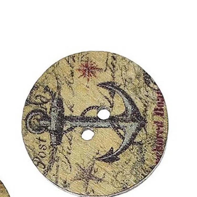 Rushed New Wooden Buttons 100 Pcs Wood Sewing Decorative Scrapbooking Vintage Pattern Jewelry Diy 20mm | Дом и сад