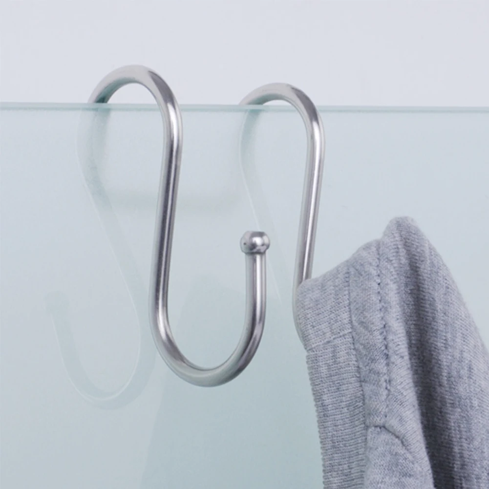 3 шт. из нержавеющей стали двойной s-образный крючок для хранения ванной комнаты
