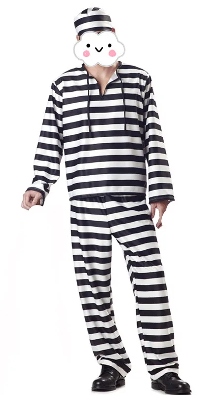 Новое поступление осужденный уголовного зомби черный белый цвет для мужчин и