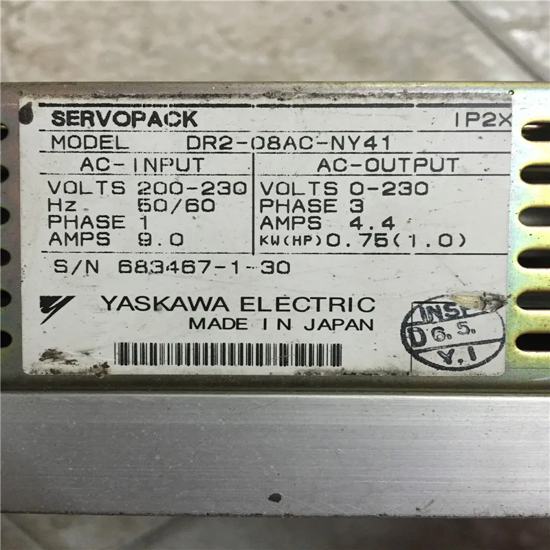 Yaskawa DR2-08AC-NY41 Servopack сервопривод/привод б/у | Инструменты