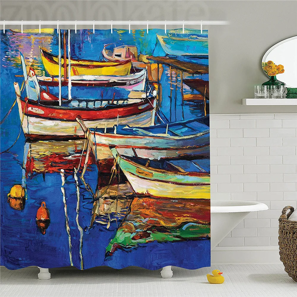 Кантри Декор душевая занавеска в комплекте мод народное искусство Стиль краски