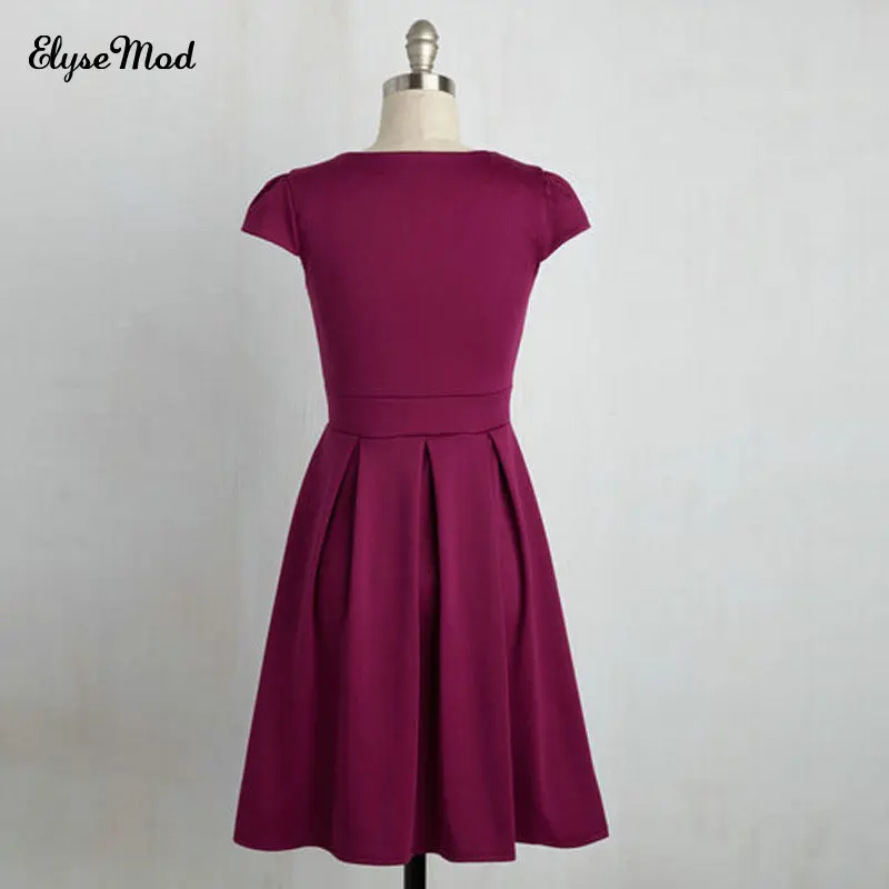 Платье До Колена С V образным вырезом и рукавами крылышками|special occasion dresses|special