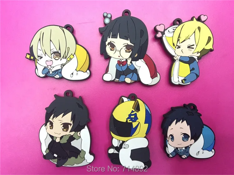 6 шт./партия Аниме DuRaRaRa! Кулон фигурка DRRR Celty Sturluson Sonohara Anri Kida Masaomi брелки для