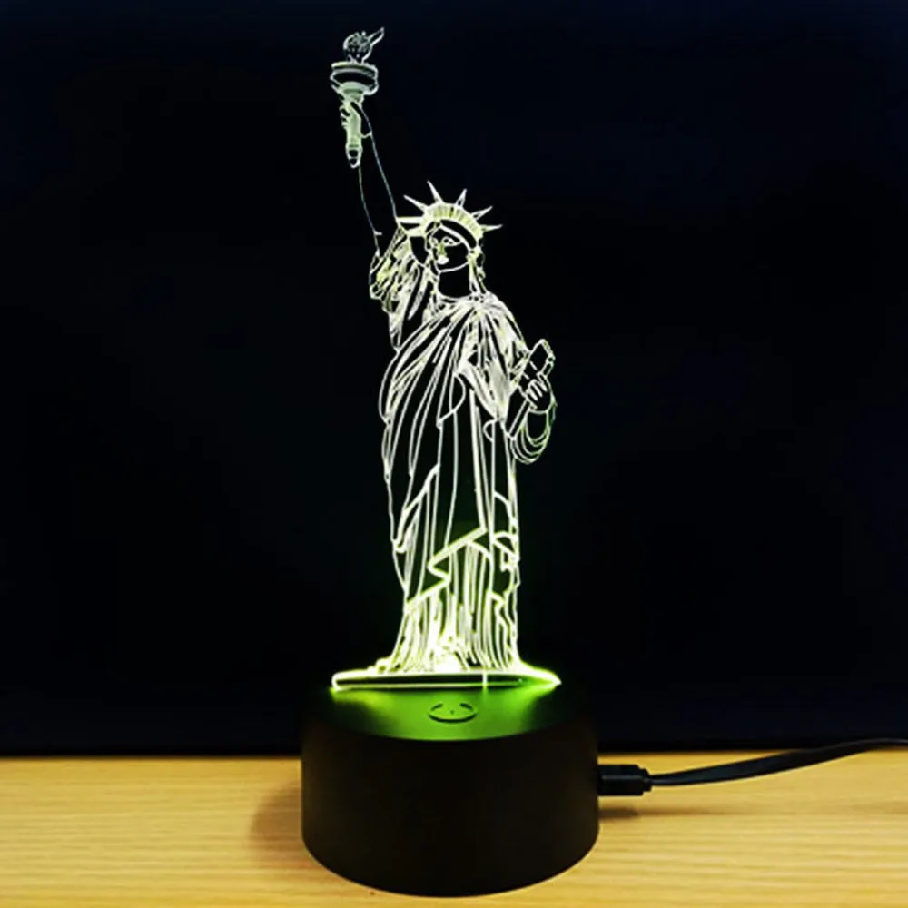 USB Touch Switch Table Desk Light 3D Acrylic LED Night Lamp Atmosphere for Home Office Best Gift | Лампы и освещение