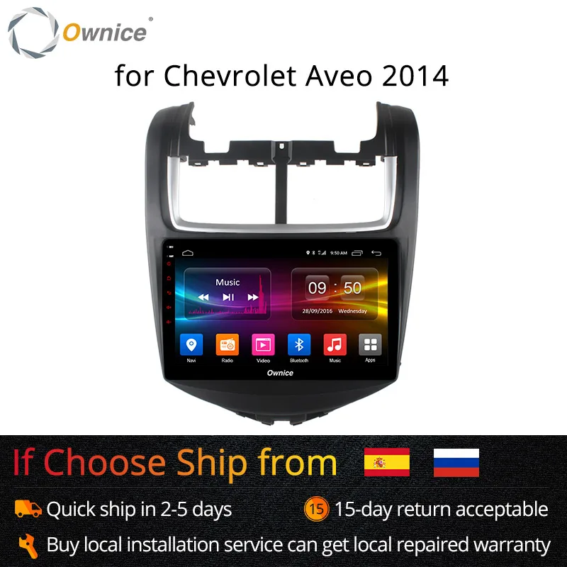Ownice K1 K2 Android 8 1 для Chevrolet AVEO 2014 Автомобильный Радио плеер с gps навигатором