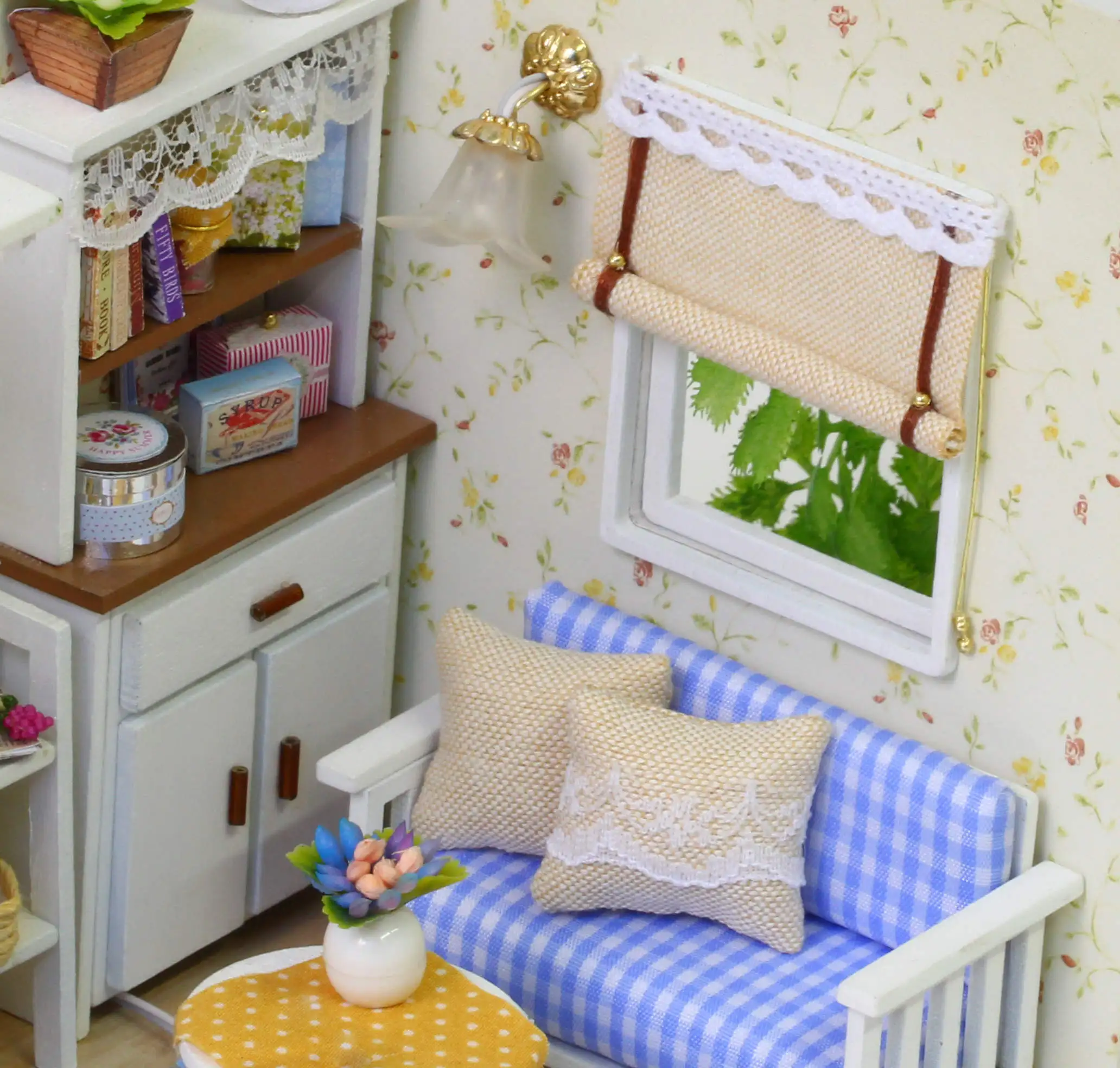 Кукольные домики Каса модель миниатюрный DIY кукольный домик с мебелью пылезащитный чехол деревянный кукольный домик аксессуары Подарочные игрушки для детей# E