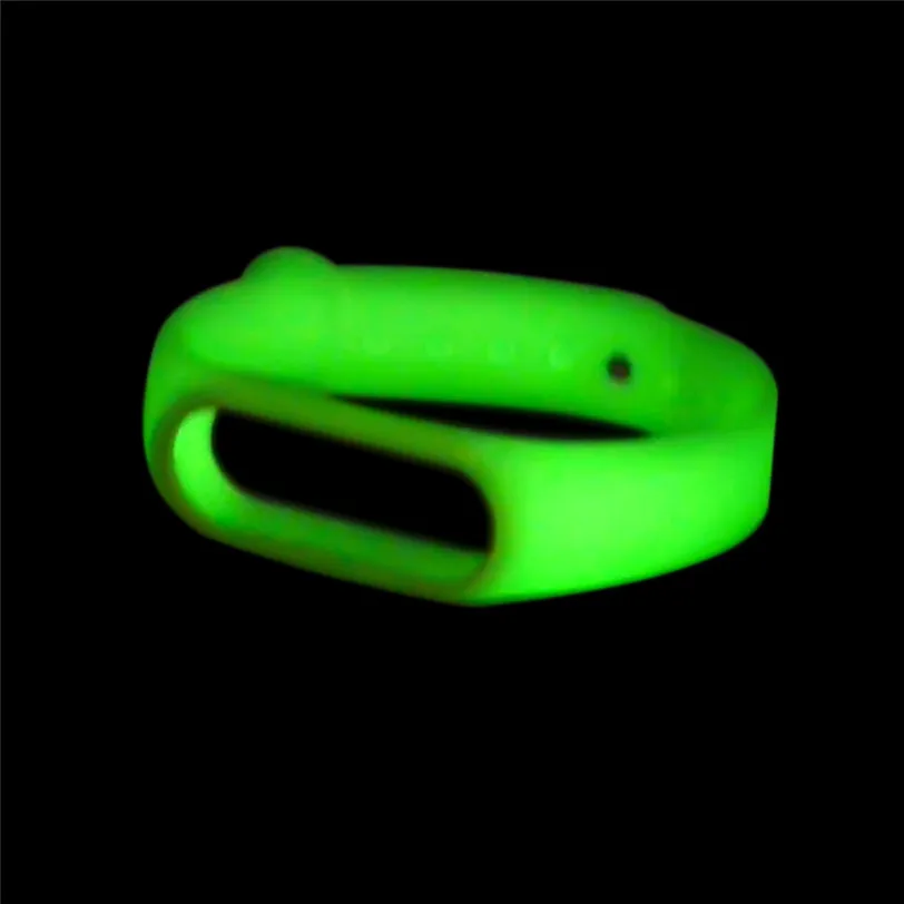 Новый светящийся силиконовый мягкий браслет для XIAOMI MI Band 2 запасной ремешок PG11