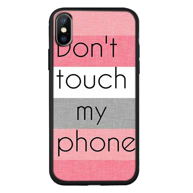 Силиконовый чехол для iPhone X XR XS 6 6S 7 8 Plus touch my phone Pattern телефонные чехлы задняя