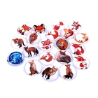 40 шт.лот 10 мм 12 мм 14 мм 16 мм Круглый Лисий узор стеклянный кабошон для DIY ювелирных изделий и компонентов T026