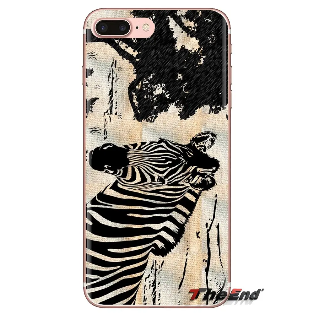 For Huawei G7 G8 P7 P8 P9 P10 P20 P30 Lite Mini Pro P Smart Plus 2017 2018 2019 Zebra Print Soft Transparent Shell Covers |