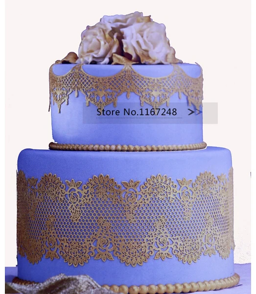 30 см * 10 с кружевным краем торта кружева Fondant Mold инструменты для украшения тортов