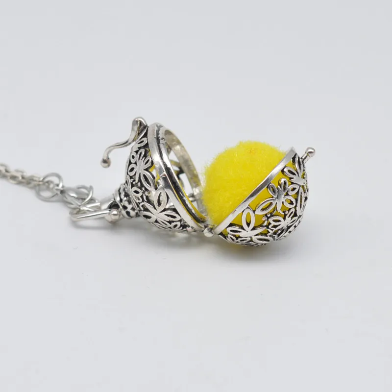5 шт. Мода Мексика мячи с лавой ароматерапия Jewelry Кулон Цветок Эфирные масла диффузор медальоны Цепочки и ожерелья подарок мамы xsh-97
