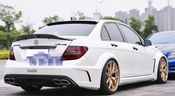 Спойлер для Benz c class W204 R STYLE 4-дверный седан C63 C180 C200 C260 задний спойлер из