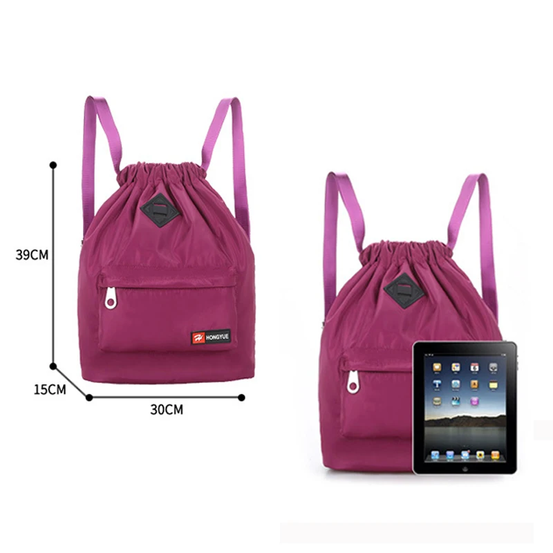 Large Capacity Waterproof Sports Bag Women Men Bundle Mouth Sport Backpacks For Gym Fitness Running Bag Sports Accessories