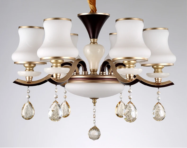 Роскошные Современные хрустальные Люстры кованого железа LED люстра Освещение