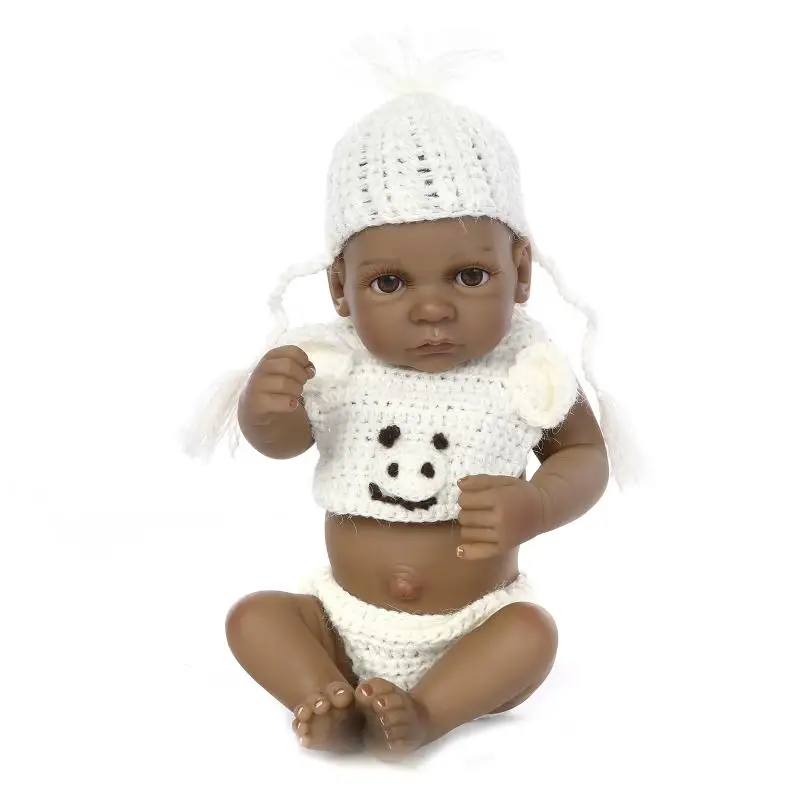 Реальная кукла Otarddolls 28 см черные куклы 10 дюймовая младенец силиконовая полностью