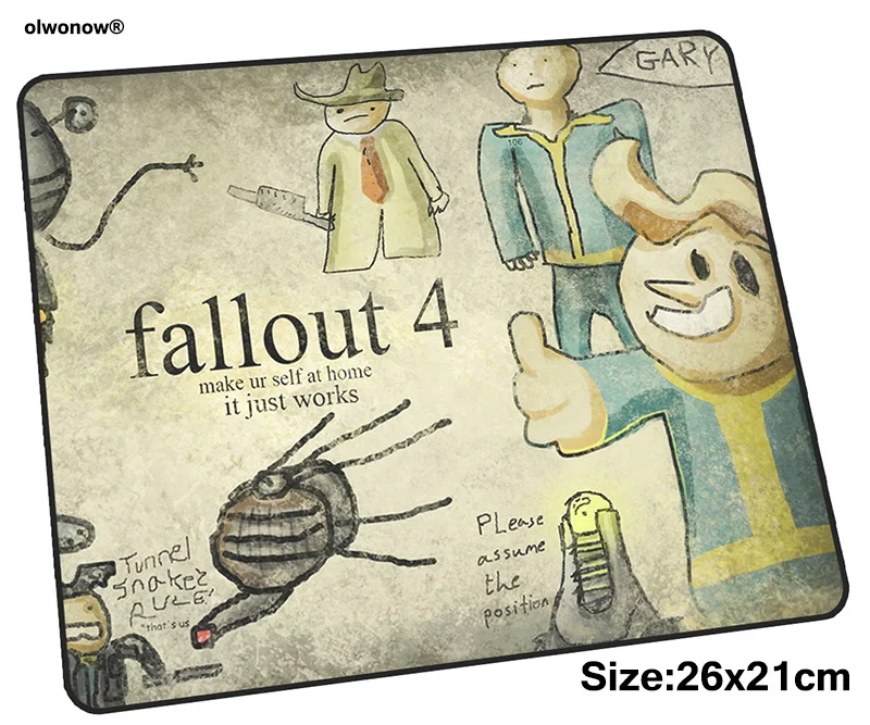 falloutd mousepad 26x21cm gaming mouse pad big gamer mat hot sales game computer desk padmouse keyboard High-end play mats | Компьютеры и