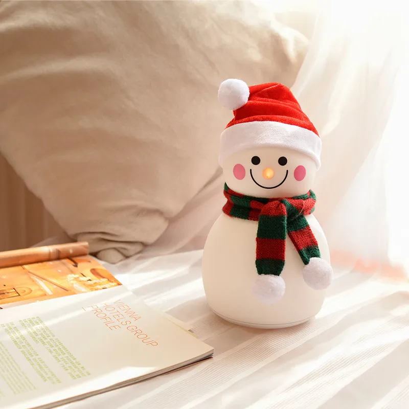 Фото RGB Snowman Silicone Led Night Light Carton USB rechargeable Atmosphere Lamps For Holiday Party Children Bedroom Лампы и освещение RGB Snowman Silicone Led Night Light Carton USB rechargeable Atmosphere Lamps For Holiday Party Children Bedroom Лампы и освещение