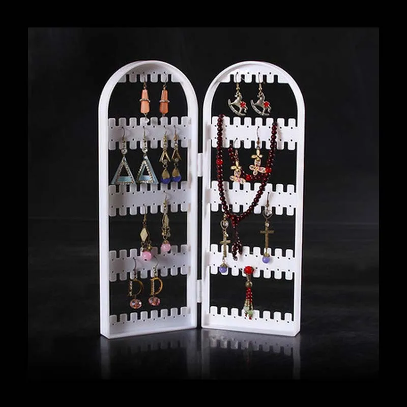 

Plastic Studs Earrings Showcase Display Shelf Creative Pendulum Jewelry Hanging Aircraft Screen Necklace Jewelry Display Trays