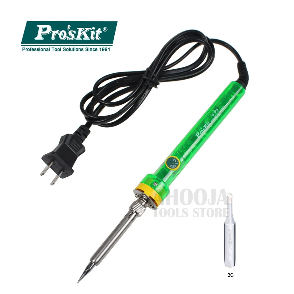 Pro'skit SI-131G 60 Вт Электрический паяльник с регулируемой температурой сварочный паяльник паяльная станция с паяльниками
