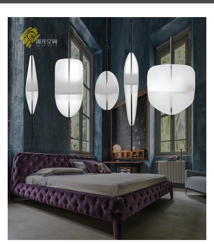 Современные светодиодсветодиодный подвесные светильники со стеклянными