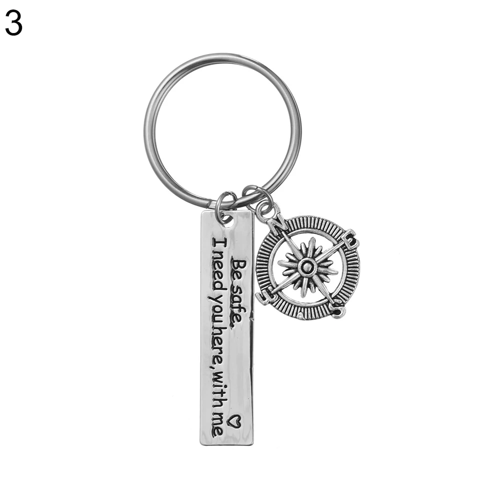 Автомобиль самолет подвеска с компасом Be Safe буквы сплав унисекс брелок для