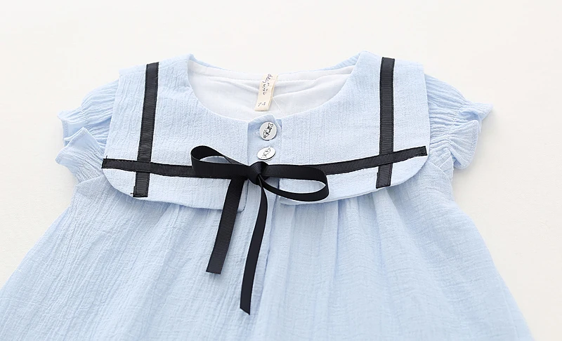 2018 Новинка Летнее платье детская одежда с бантом платья для малышек Симпатичные