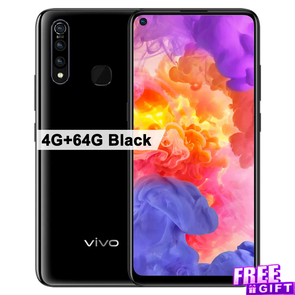 Z5x 4G 64G Black Мобильный телефон vivo Z5x, 5000 мАч, 6,53 дюйма, 4G, 64G, Восьмиядерный процессор Snapdragon 710, камера 16 МП, Android 9, смартфон, play store - Цвет: Z5x 4G 64G Black