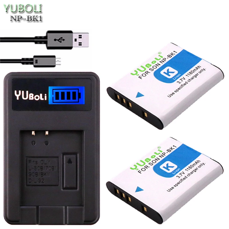 NP-BK1 NPBK1 NP BK1 Камера Батарея + ЖК-дисплей USB Зарядное устройство для Sony S750 S780 S950 S980 W190