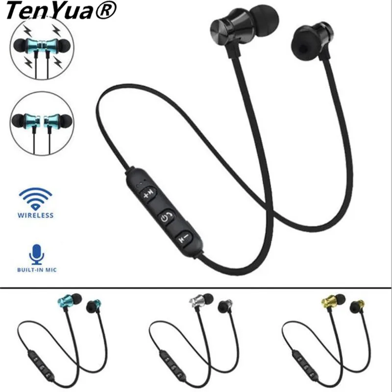 Магнитные музыкальные bluetooth наушники TenYua XT11 с шейным ободом Спортивная