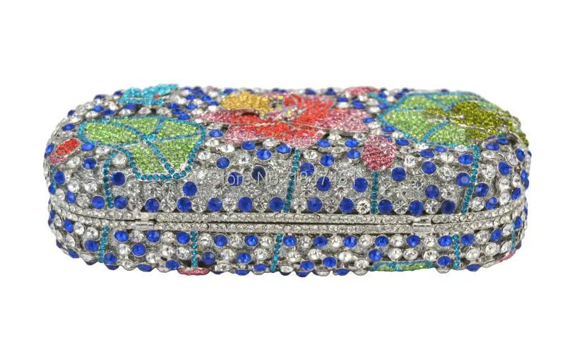 Золотистая Серебристая Сумочка Суаре роскошная сумка-клатч с кристаллами