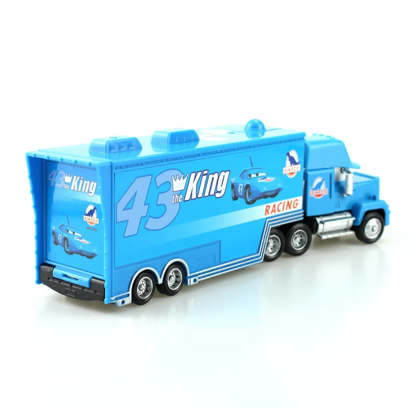 Disney Pixar Cars Toys 2 шт./лот Mack Truck маленькая машина король 1:55 литье под давлением