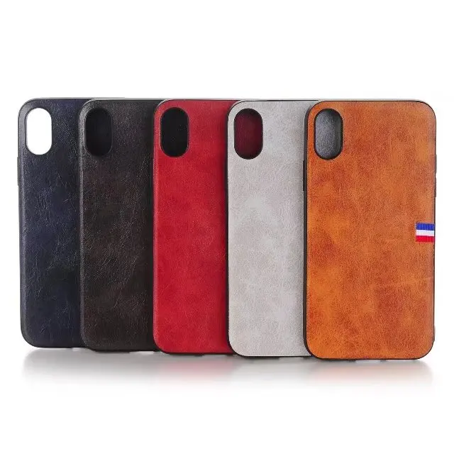 Оптовая продажа (5 шт./лот) глянцевая/гладкой Mad horseprint PU дизайн чехол для iPhone X|case for