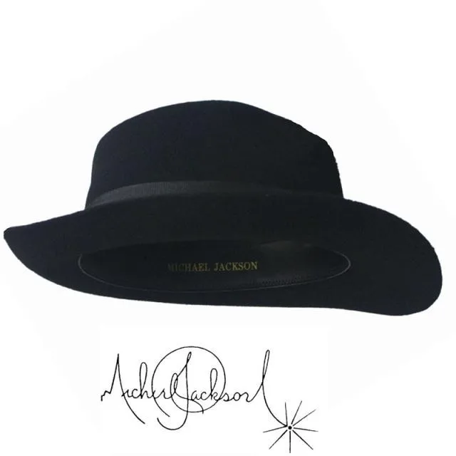 WOW 2 шт Майкл Джексон белые и черные шляпы «Fedora» гладкие Criminal& Billie Jean классические Fedora с именем