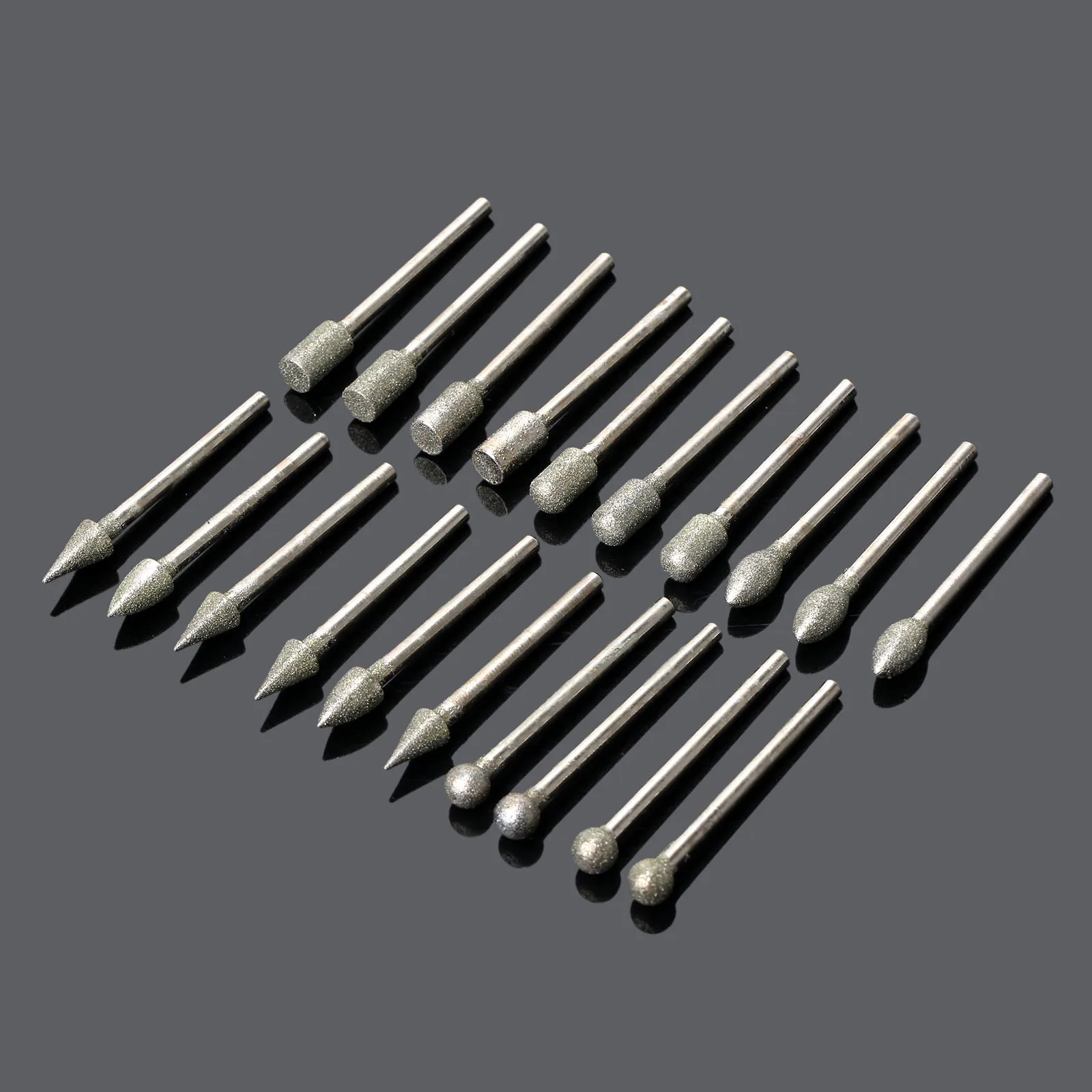 Набор насадок для дрели Dremel комплект из 20 алмазных шлифовальных с хвостовиком 3