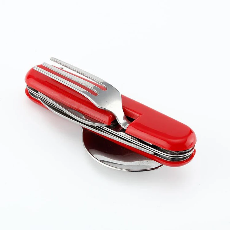 Походный набор посуды для пикника портативный складной нож столовых приборов