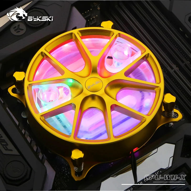 Bykski cpu-WH-X cpu блок водяного охлаждения с RBW светодиодный световой комплект для Intel Socket LGA 115x LGA 2011 LGA 2066 LGA 1366