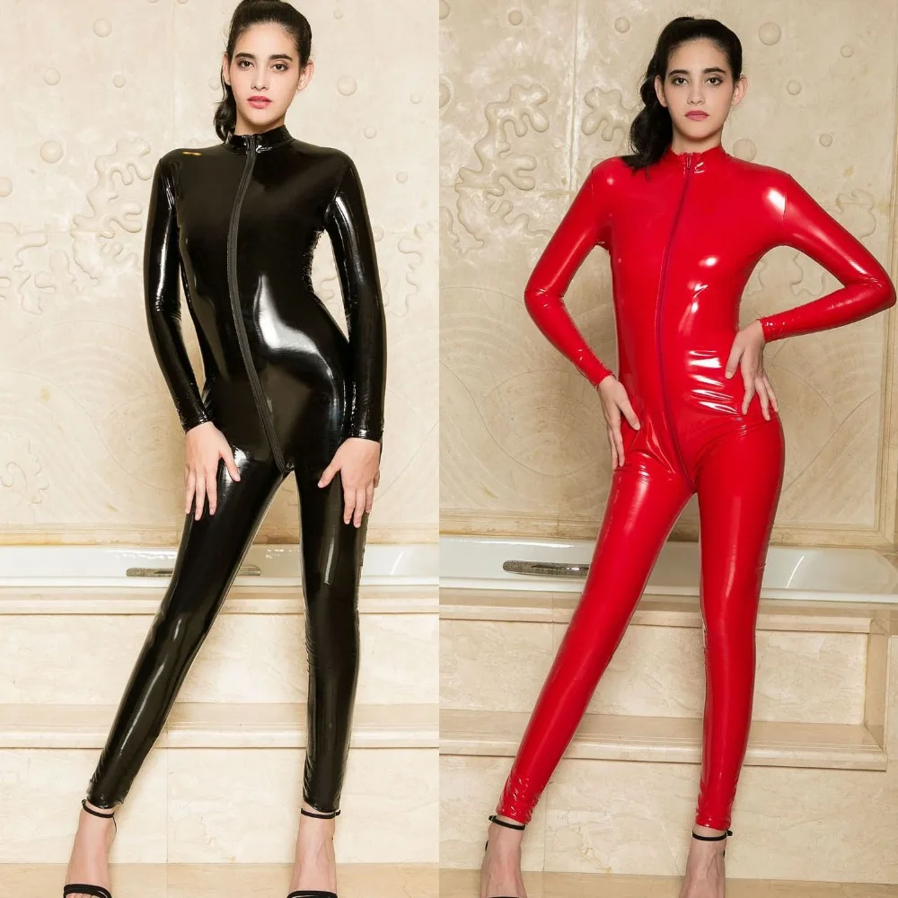 Сексуальное боди с длинным рукавом размера плюс женское белье молния открытый