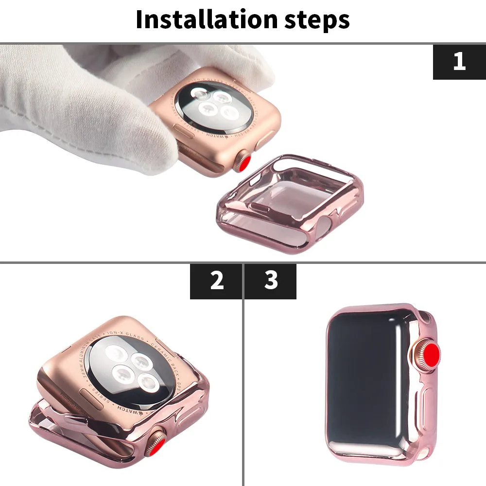 Прозрачный мягкий и тонкий чехол для Apple watch серии 3 2 38 мм/42 мм из ТПУ Watch защитный |