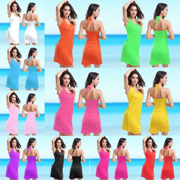 

Сексуальное пляжное платье размера плюс vestidos verano, Повседневное платье с лямкой на шее, летнее платье большого размера, сексуальное женское ...
