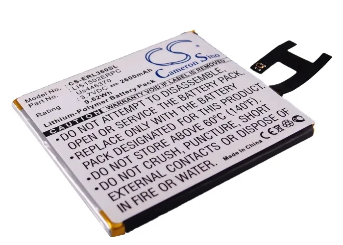 Cameron Sino 2600 мАч аккумулятор LIS1502ERPC для Sony Ericsson C2304 C6602 C6606 Fusion L36i S39c SO 02E Xperia C6603 Yuga|cameron
