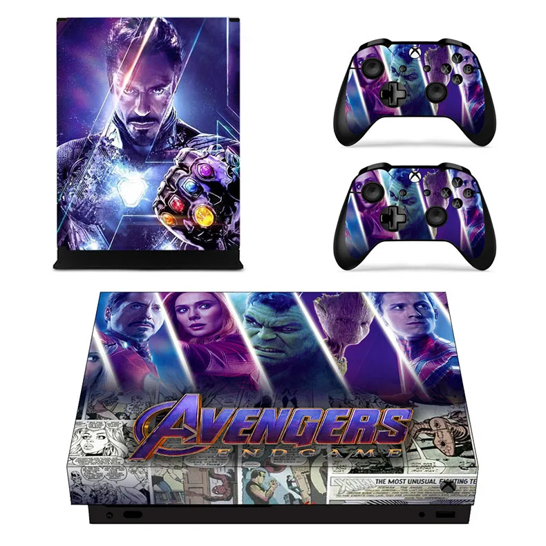 YSX1X2177 Мстители: Endgame наклейка для кожи vinilo adesivo pegatina наклейка s для Microsoft Xbox One X консоль и контроллер скины - Цвет: YSX1X2177