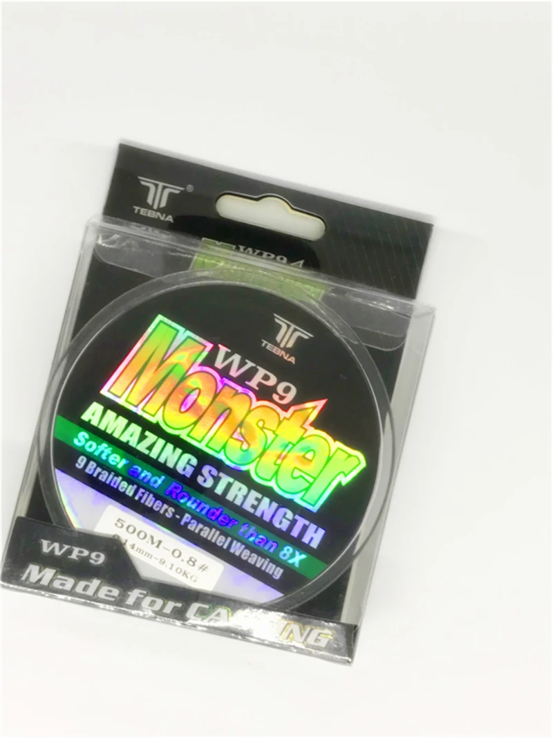 Рыболовные снасти 9 нитей плетеная леска супер жесткая и прочная разноцветная PE