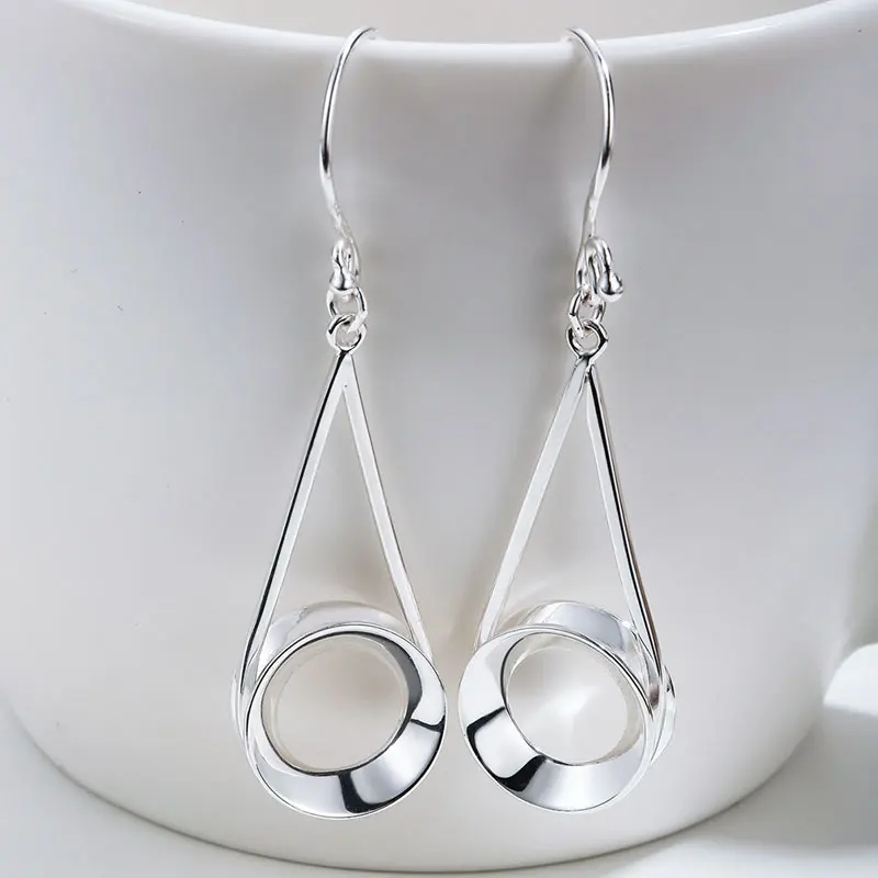 SA SILVERAGE Real 925 Sterling Silver Fox Drop Dangle Earrings | Украшения и аксессуары