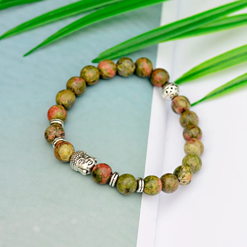 DOUVEI Natural Stone Beads Bracelets Men Buddhist Ethnic Rosary Meditation Male Buddha Bracelet Women Prayer Jewelry Yoga AB071 | Украшения