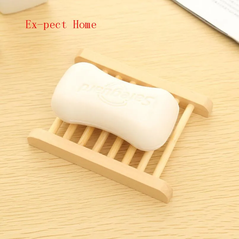 100 шт ванны душ ванная комната натуральная деревянная мыльница лоток для мыла