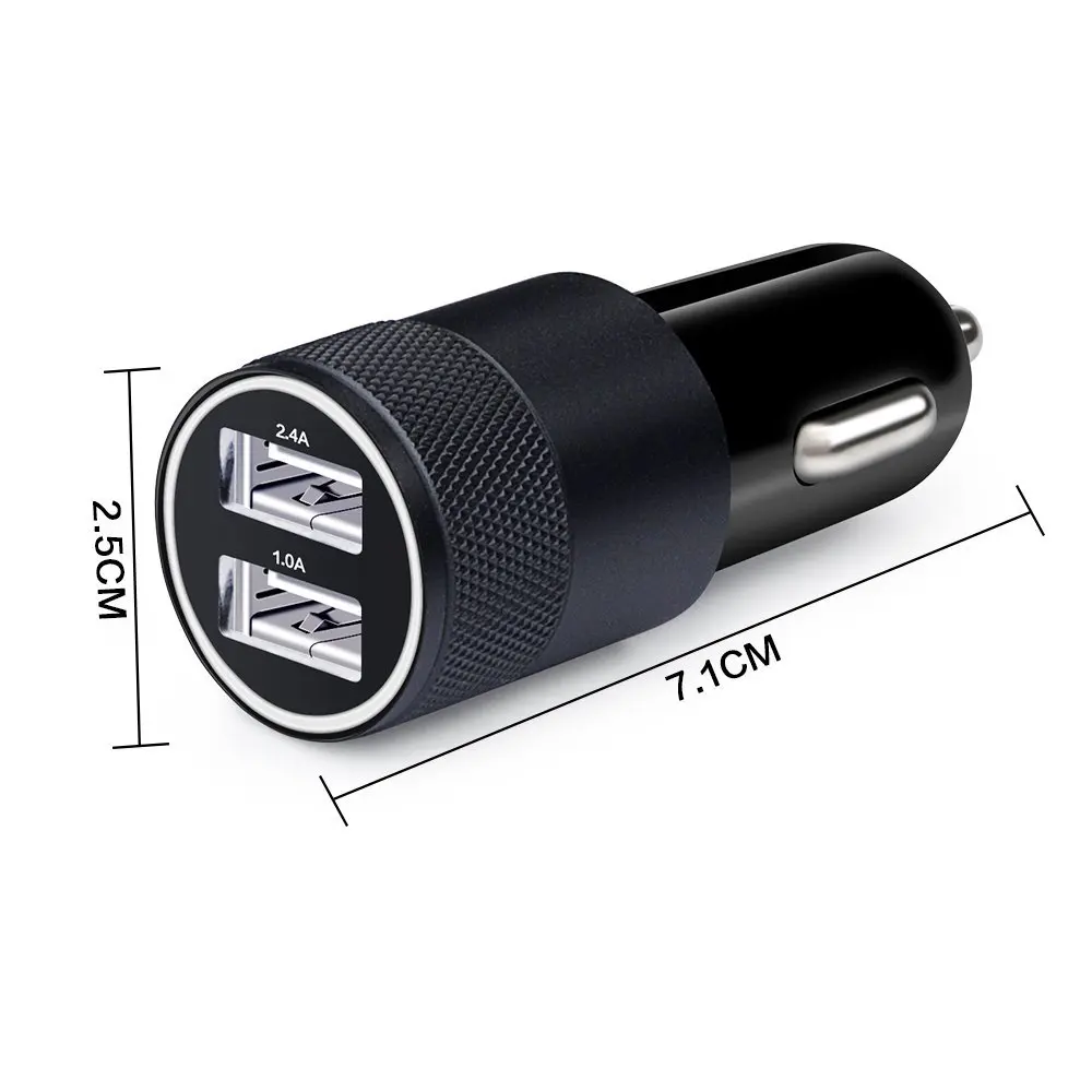 JKing Dual USB Автомобильное Зарядное устройство для iPhone X 8 7 Plus Универсальный