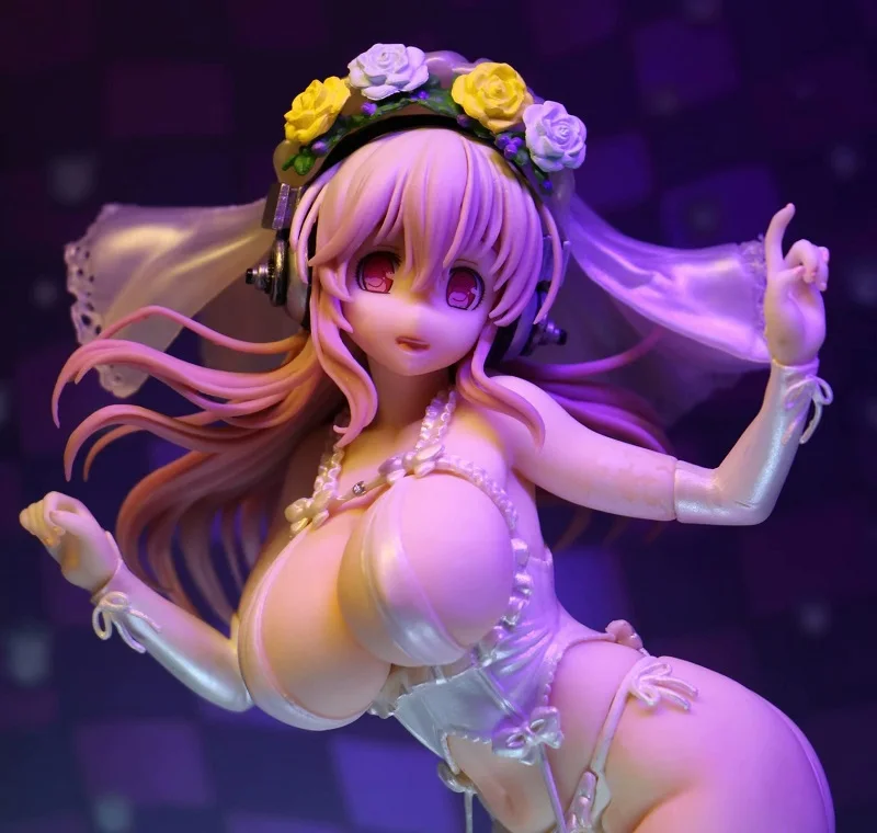 Anime Super Sonico 10th Anniversary Wedding Bikini 24cm Sexy Girl PVC Action Figure Collection Model Doll | Игрушки и хобби